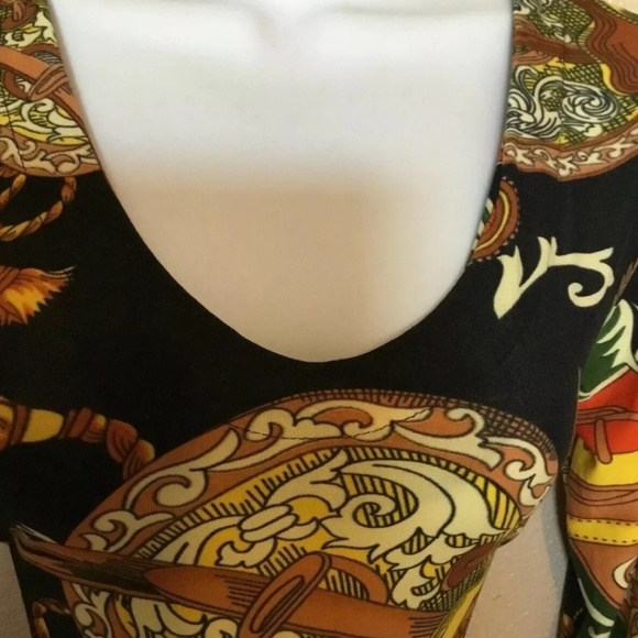 Printed Long Sleeve Mini Dress (A4581) - Picture 2 of 6